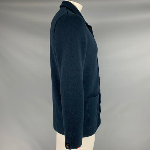 SCOTCH AND SODA Chaqueta con alfiler y bolsillo con botones en mezcla de poliéster azul marino talla L