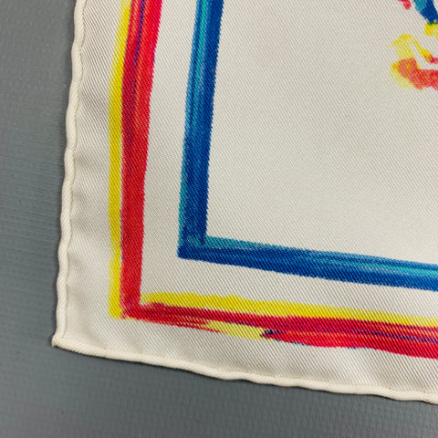LOUIS VUITTON Multi Color Monogram Print Silk Scarf