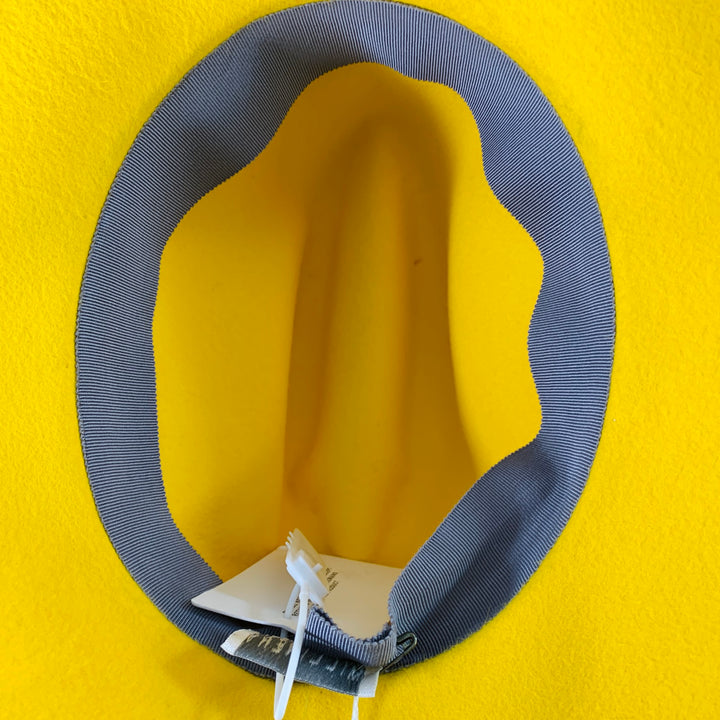 GIGI BURRIS Requiem Yellow Felt Fedora Hat
