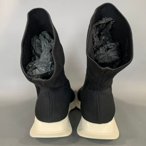 DRKSHDW Size 9 Black White Nylon Pull On Boots