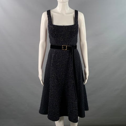 LOUIS VUITTON Size 8 Black Midnight Blue Acetate Blend Sleeveless Cock