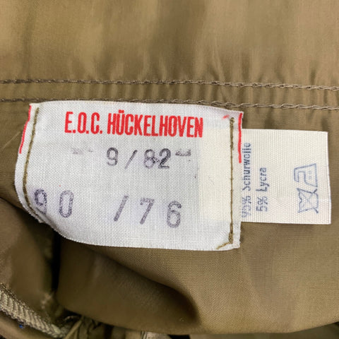 VINTAGE Size 35 Green Olive Twill Virgin Wool Blend Jodhpurs Casual Pants
