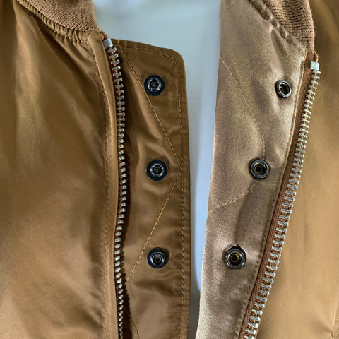 ENGINEERED GARMENTS Size L Brown Nylon Bomber Jacket