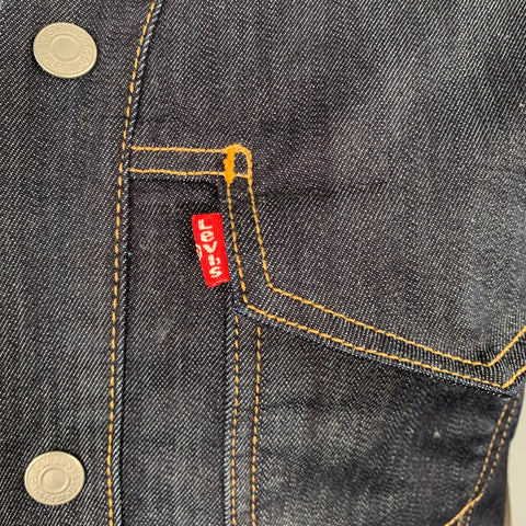 LEVI STRAUSS 2014 Size M -Commuter- Navy Contrast Stitch Cotton Blend Jacket