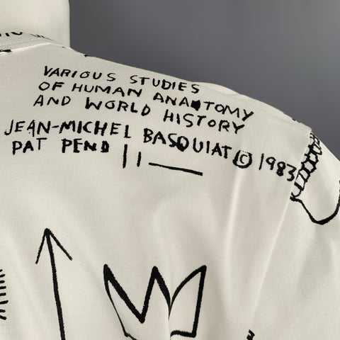 JUNYA WATANABE 2022 Size M White Black Basquiat Graphic Cotton Crew Neck T-shirt