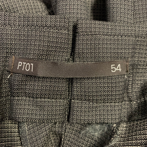 Pantalon habillé PT01, taille 38, noir, avec pattes latérales blanches