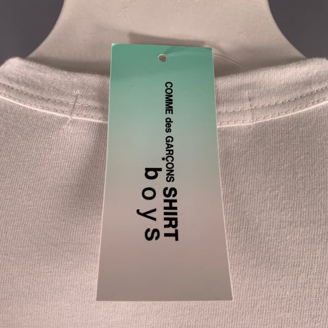 COMME des GARCONS SHIRT Size L White Cotton Oversized T-shirt