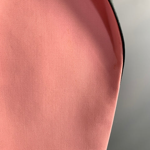 AMI Chest Size 44 Pink Black Cotton Polyester Peak Lapel Sport Coat