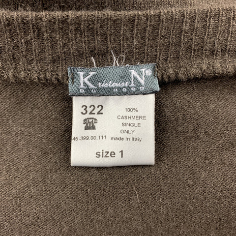 KRISTENSEN DU NORD Taille S Cardigan en Cachemire Tricoté Marron