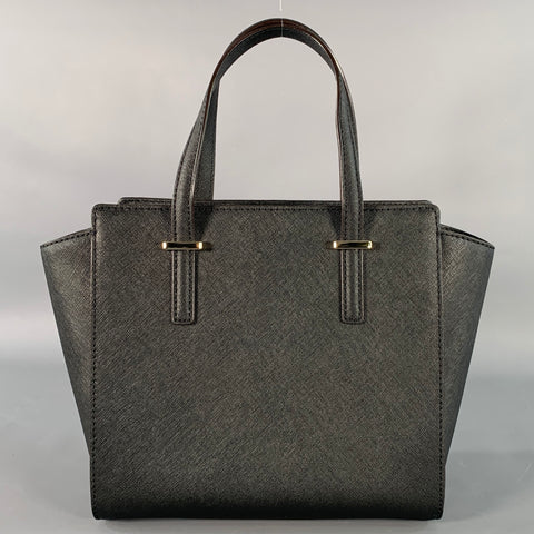 KATE SPADE Geraldine Black Silver Textured Saffiano Leather Shoulder Bag Handbag
