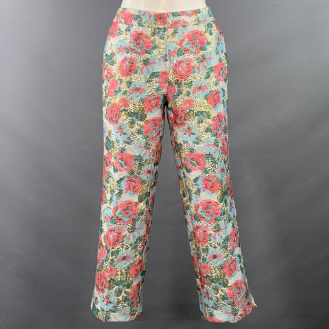 capri dress pants DOLCE & GABBANA Size 6 White Pink Jacquard Floral Capri Dress Pants – Sui Generis Designer Consignment