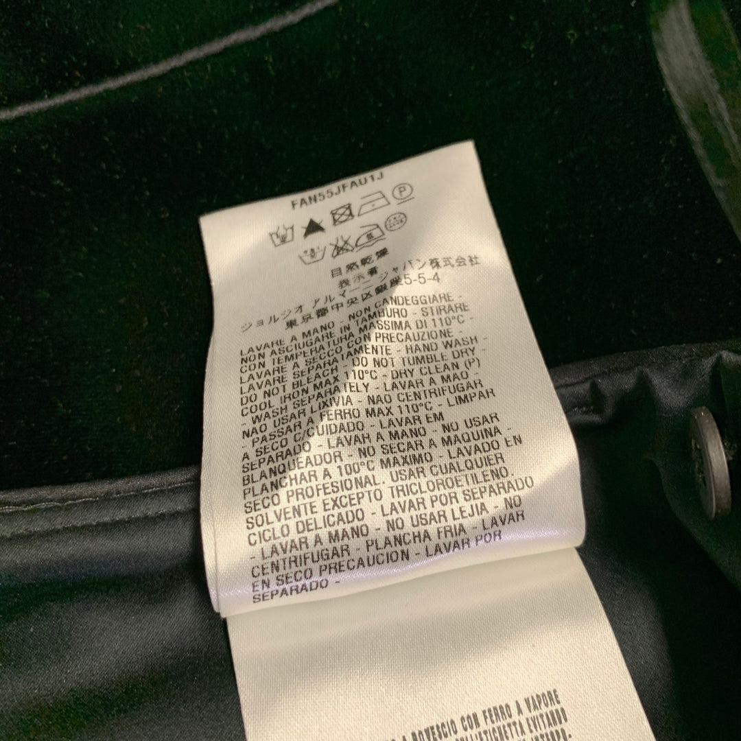 GIORGIO ARMANI Size M Black Velvet A-Line Knee-Length Skirt