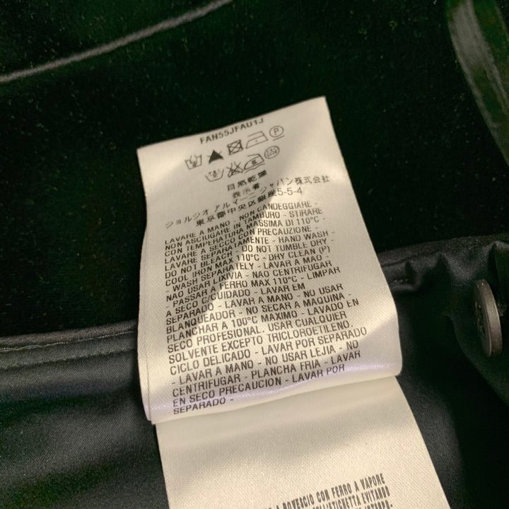 GIORGIO ARMANI Size M Black Velvet A-Line Knee-Length Skirt