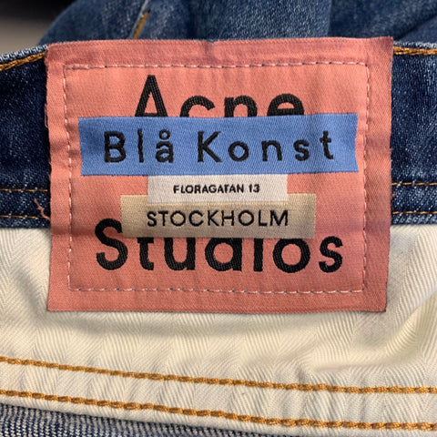 ACNE STUDIOS Taille S Jean Slim Effilé en Coton Sergé / Élasthanne Indigo