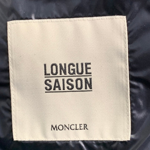 MONCLER 2022 Size L Benamou Navy Quilted Polyamide Zip Up Jacket