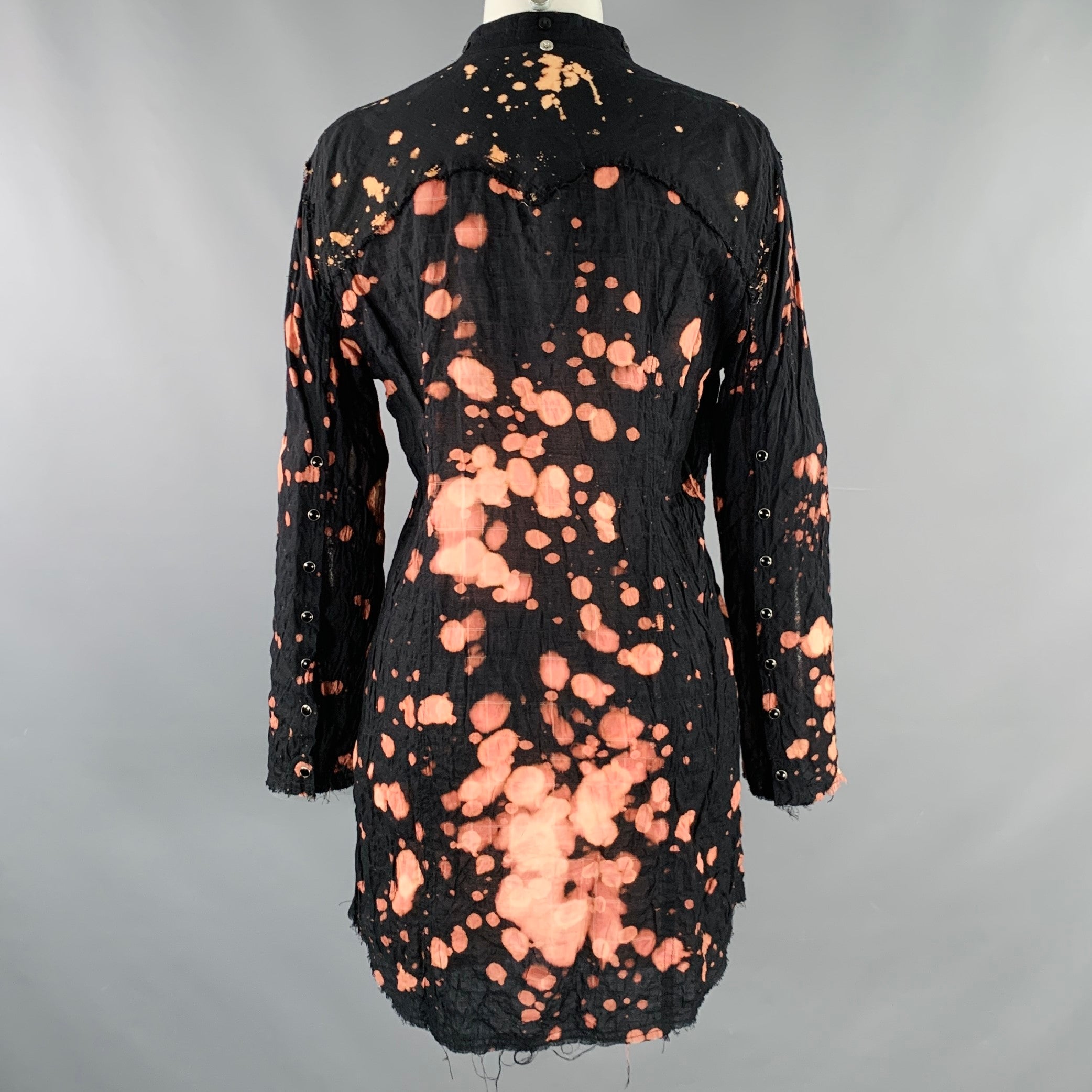 L.G.B Size 2 Black Pink Rayon Blend Spotted Shirt – Sui Generis