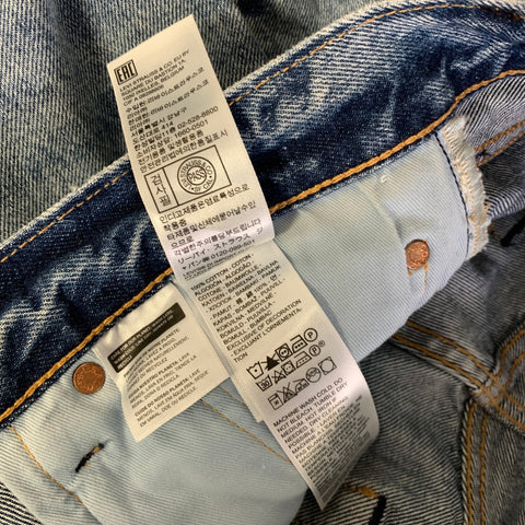 LEVI'S Size 34 Blue Cotton Relaxed Jeans