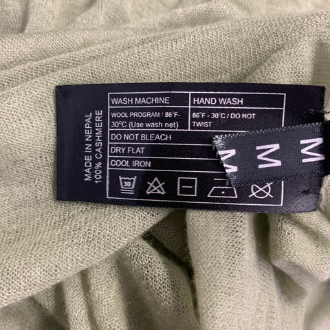 JEAN COLONNA Size M Green Cashmere Sheer Long Sleeve Casual Top