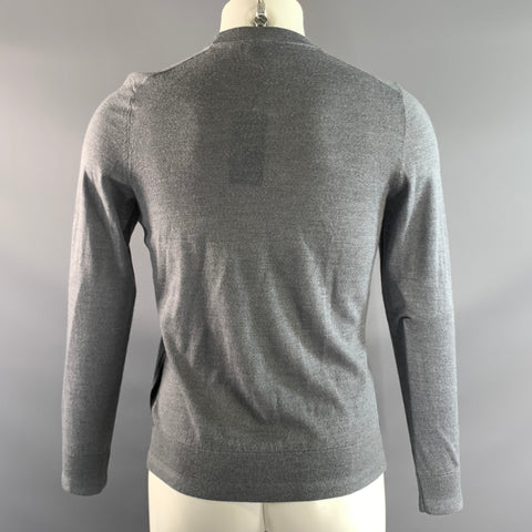 TED BAKER Size S Grey Knit Wool Pull On Pullover