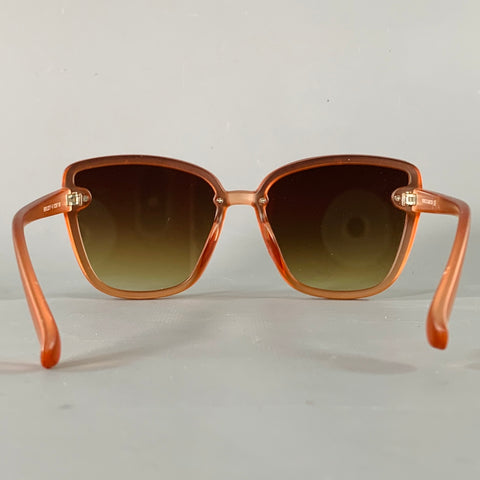 VINCE CAMUTO Brown Nude Acetate Cat Eye Sunglasses