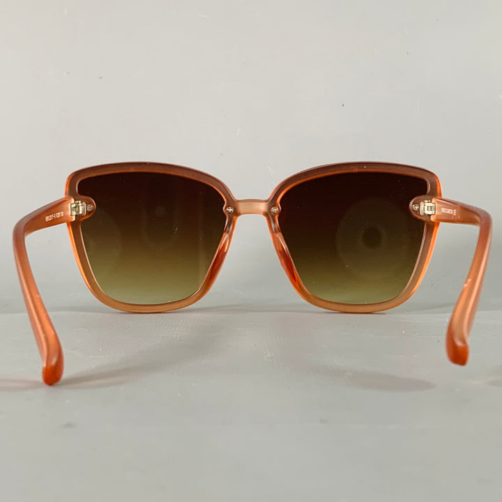 VINCE CAMUTO Brown Nude Acetate Cat Eye Sunglasses