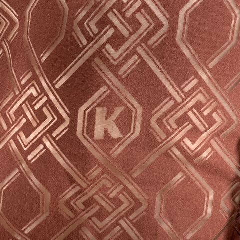 KOCHE' Size M Brown Monogram One Pocket Long Sleeve Shirt