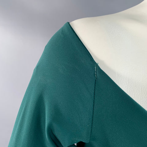 Robe midi moulante épaules dénudées Kaliska CHIARA BONI en velours mélangé polyamide vert, taille 2