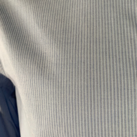 JOHN VARVATOS * U.S.A. Size XL Blue Stripe Cotton Blend Long Sleeve Shirt