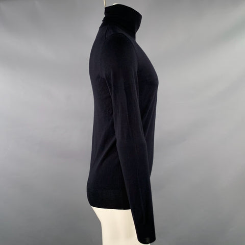 ERMANNO SCERVINO Size S Black Virgin Wool Turtleneck Pullover