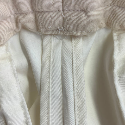 LARDINI Size 33 White Cotton Blend Pleated Button Fly Dress Pants