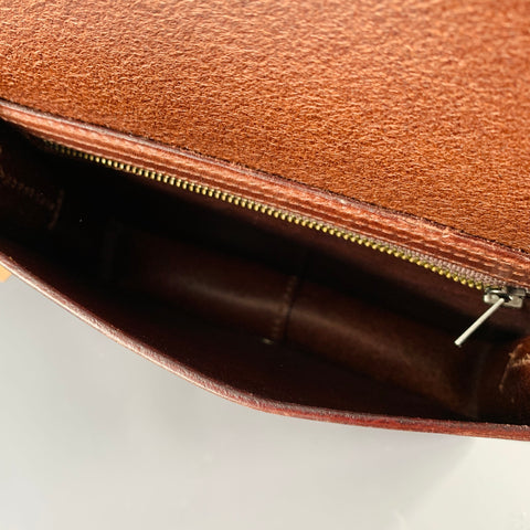 NO BRAND Brown Leather Western Cross Body Handbag