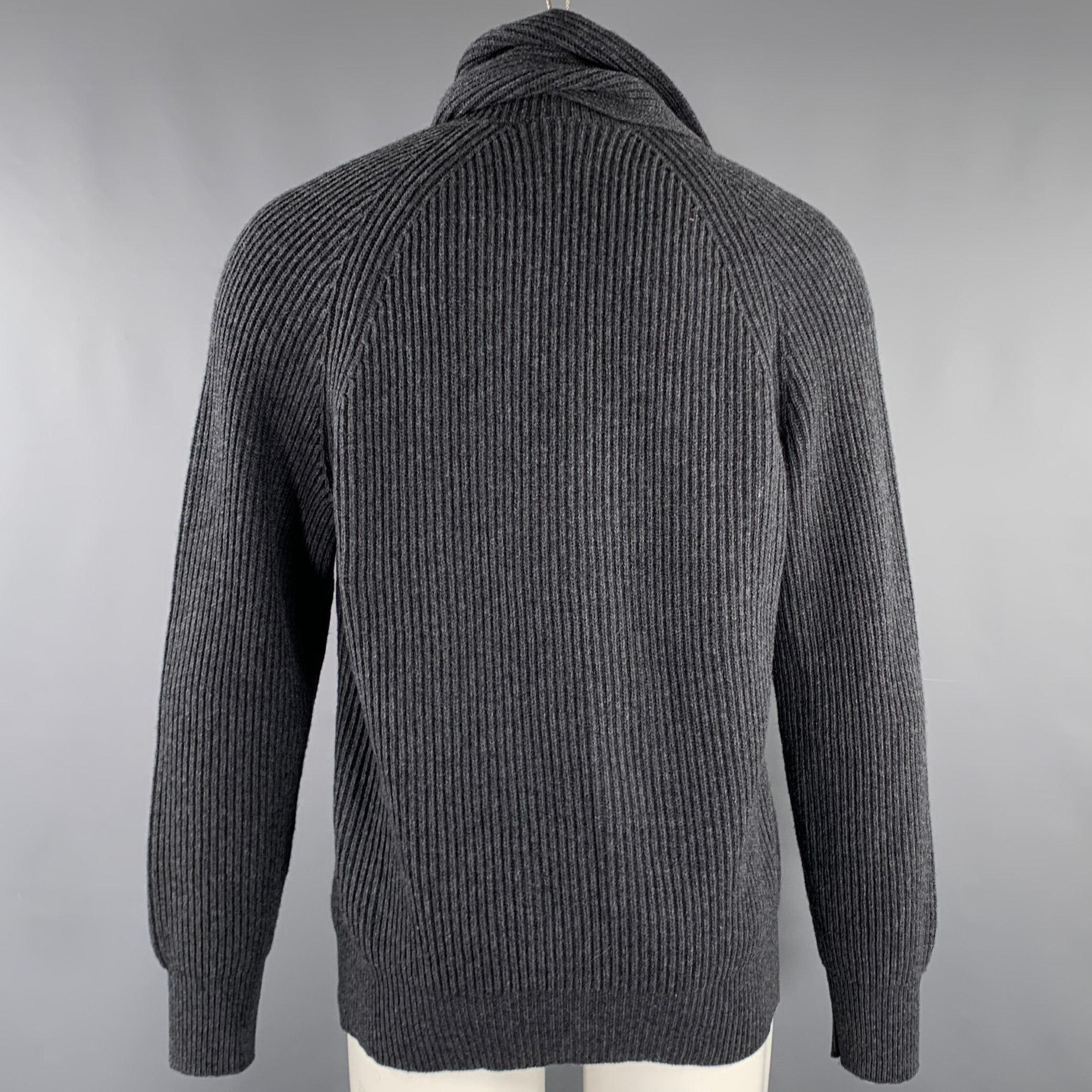 ALEXANDER MCQUEEN Size S Grey Knit Wool V-Neck Sweater – Sui