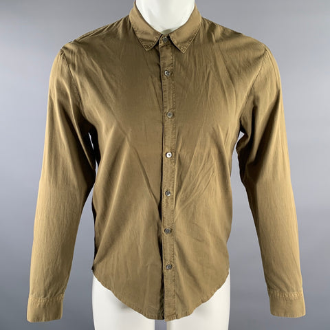 JAMES PERSE Size XS Green Olive Cotton Button Up Long Sleeve Shirt