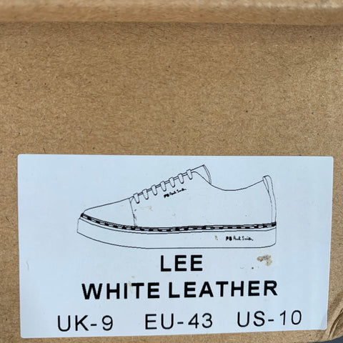 PS by PAUL SMITH Size 10 White M2S LEE01 ACLE Leather Sneakers