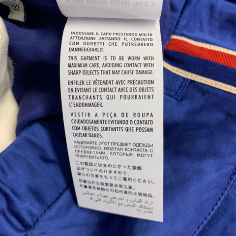 GUCCI 2019 Taille 32 Jogging Décontracté en Viscose et Lin à Rayures Bleues et Rouges