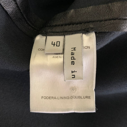 BALENCIAGA Size 8 Black Leather Lambskin Slim Fit Casual Pants