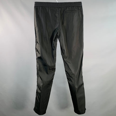 PRADA Size 34 Black Nylon Elastic Waistband Casual Pants