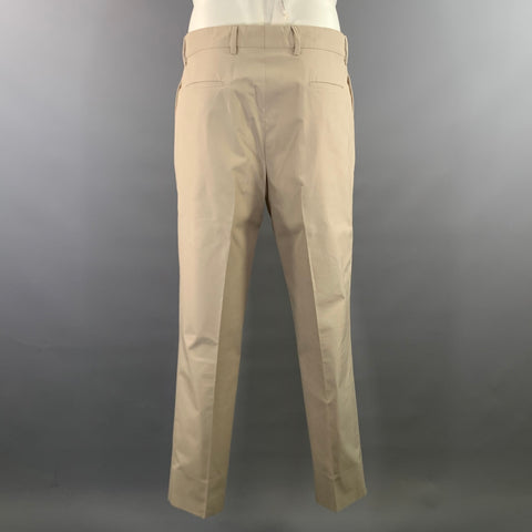 PRADA Chest Size 42 Khaki Cotton  Polyester Notch Lapel 36 29 Suit