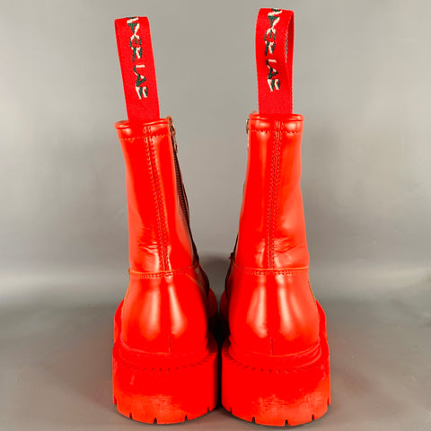 CAMPERLAB Size 8 Eki Red Calfskin Leather Tread Sole Boots