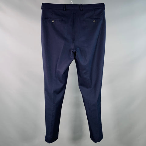 AMI by ALEXANDRE MATTIUSSI Size 34 Navy Wool Tapered Zip Up Dress Pants