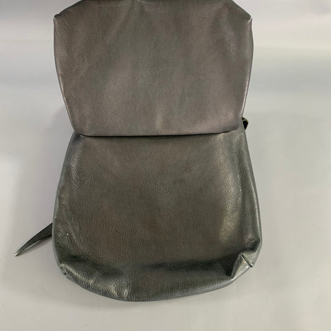 M.A+ Size One Size Black Solid Leather Shoulder Bag