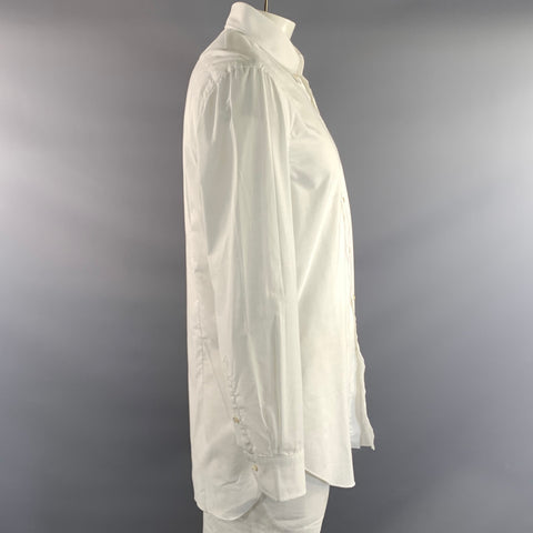 BARBA NAPOLI Size L White Button Down Long Sleeve Shirt