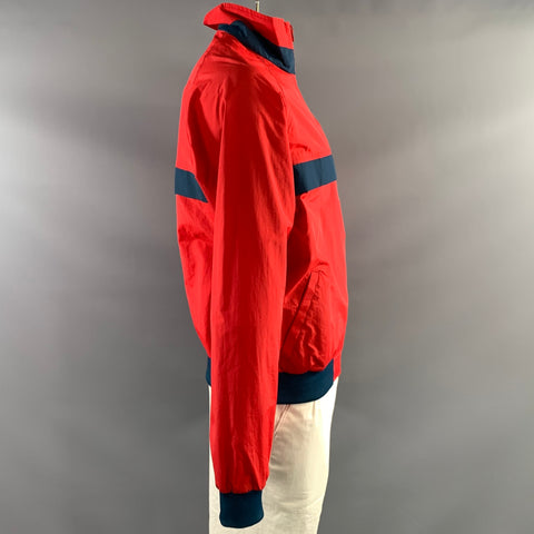 CB SPORTS Size XL Red Blue Nylon Zip Up Jacket
