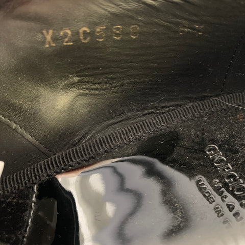 GIORGIO ARMANI Size 9.5 Black Leather Lace Up Shoes