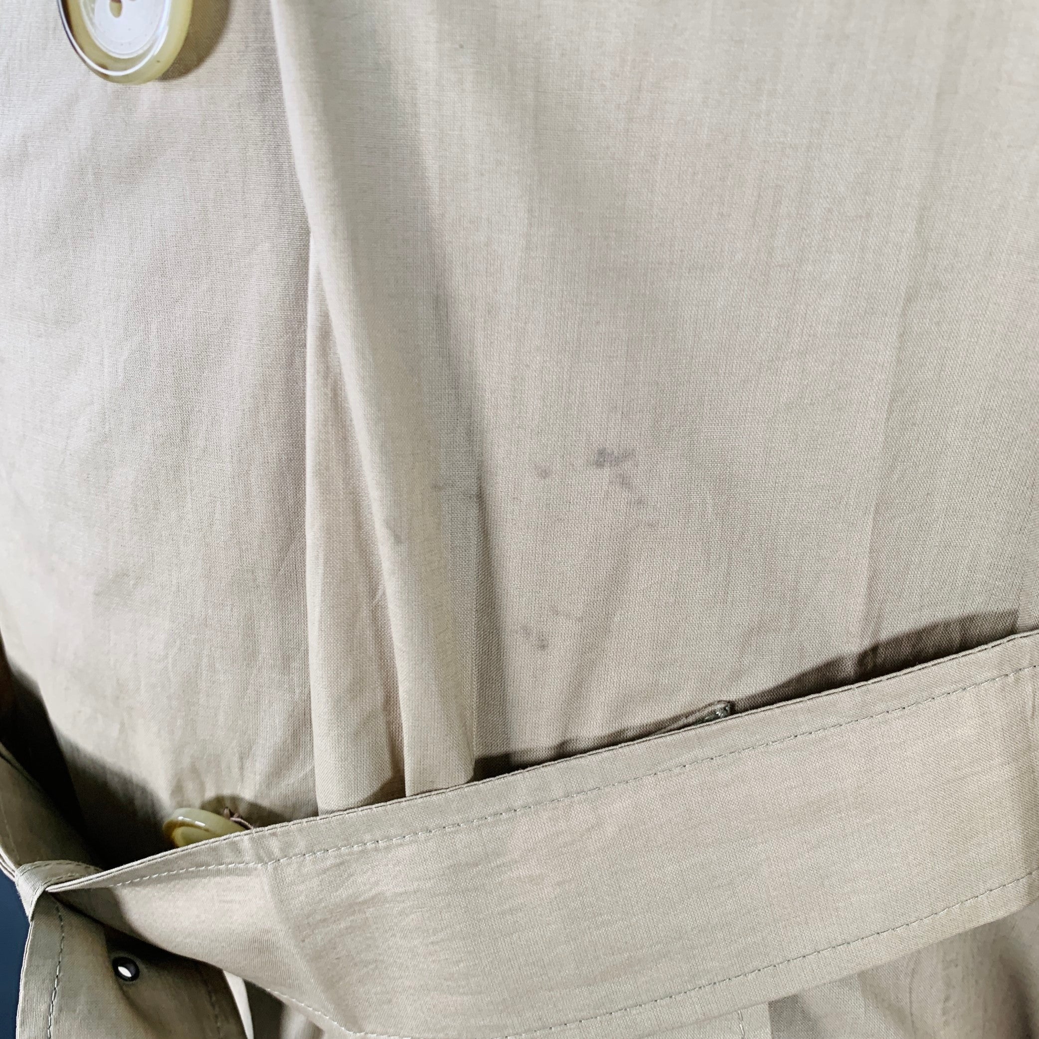 PIERRE BALMAIN Vintage Size XL Beige Cotton Double Breasted Trench