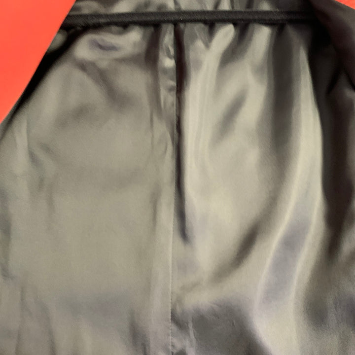 ACNE STUDIOS Size 34 Brick Polyester Cotton Twill Notch Lapel Wide Leg Suit
