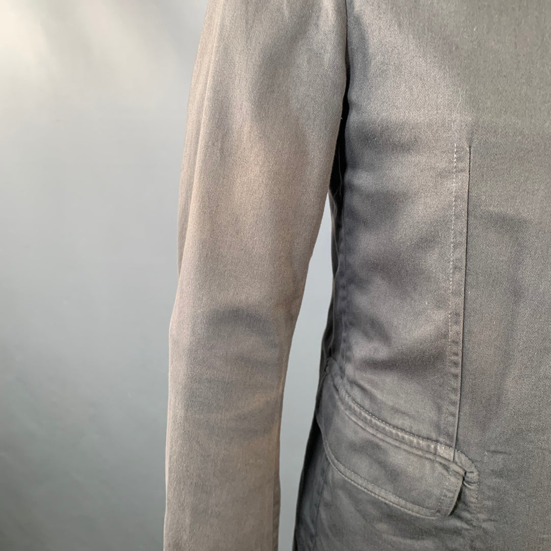 BURBERRY BRIT Size L Grey Slate Cotton Buttoned Jacket