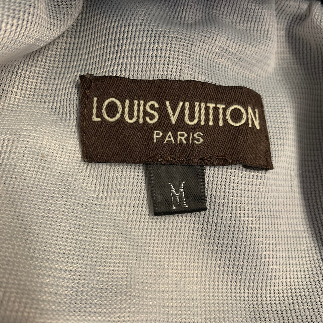 LOUIS VUITTON Size M Black Logo Nylon Drawstring Swim Trunks