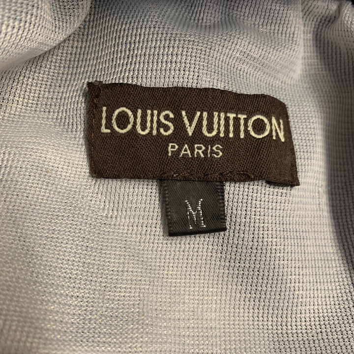 LOUIS VUITTON Size M Black Logo Nylon Drawstring Swim Trunks