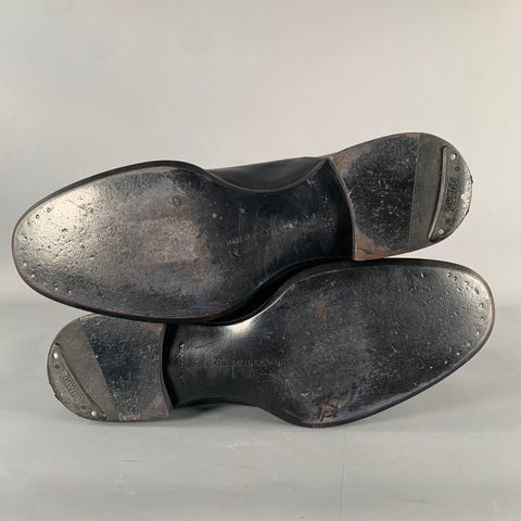 ALEXANDER MCQUEEN Size 9 Black Leather Toe Cap Loafers